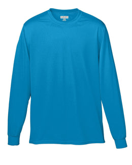 Augusta Long Sleeve Moisture Wicking T-Shirt 788 | Power Blue - Front
