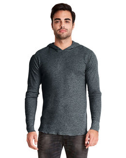 Next Level Adult Thermal Hoody 8221 | Heather Charcoal - Front