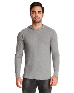 Next Level Adult Thermal Hoody 8221 | Heather Gray - Front
