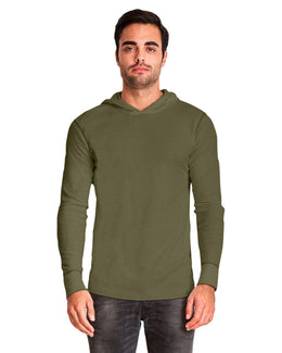 Next Level Adult Thermal Hoody 8221 | Miltry Grn/ Blk - Front