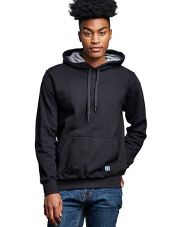 Russell Athletic Unisex Cotton Classic Hooded Sweatshirt 82ONSM | Black - Front