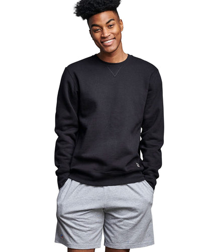 Russell Athletic Unisex Cotton Classic Crewneck Sweatshirt 82RNSM | Black - Front