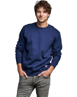 Russell Athletic Unisex Cotton Classic Crewneck Sweatshirt 82RNSM | Navy - Front