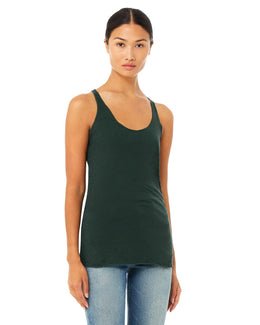 Bella+Canvas Ladies Triblend Racerback Tank 8430 | Emerald Triblend - Front