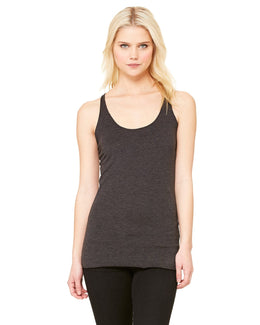 Bella+Canvas Ladies Triblend Racerback Tank 8430 | Char-black Trib - Front