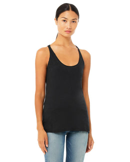 Bella+Canvas Ladies Triblend Racerback Tank 8430 | Blk Hthr Triblnd - Front
