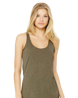 Bella+Canvas Ladies Triblend Racerback Tank 8430 | Olive Triblend - Front
