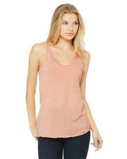 Bella+Canvas Ladies Triblend Racerback Tank 8430 | Peach Triblend - Front