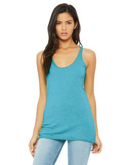 Bella+Canvas Ladies Triblend Racerback Tank 8430 | Aqua Triblend - Front