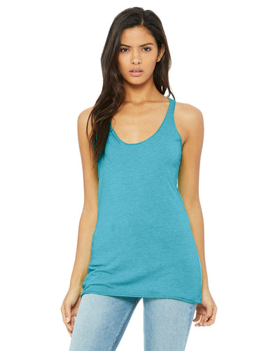 Bella+Canvas Ladies Triblend Racerback Tank 8430 | Aqua Triblend - Front