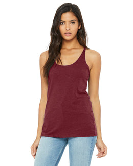 Bella+Canvas Ladies Triblend Racerback Tank 8430 | Maroon Triblend - Front