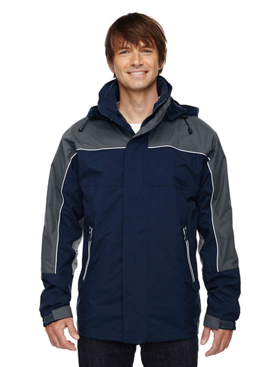North End Mens Techno Performance 3-In-1 Mid-Length Jacket