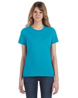 Anvil Ladies Fashion Fit T-Shirt 880 | Caribbean Blue - Front