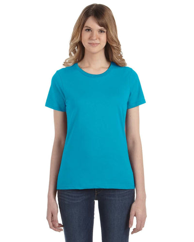 Anvil Ladies Fashion Fit T-Shirt 880 | Caribbean Blue - Front