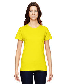 Anvil Ladies Fashion Fit T-Shirt 880 | Neon Yellow - Front