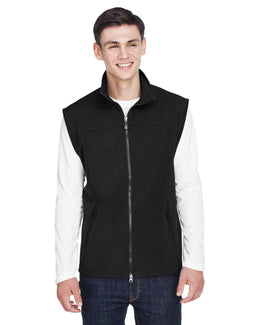 North End Mens Soft Shell Performance Vest 88127 | Black - Front