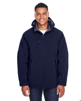 North End Glacier Mens Insulated Soft Shell Jacket With Detachable Hood 88159 | Classic Navy - Front