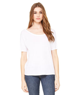 Bella+Canvas Ladies Slouchy T-Shirt 8816 | White - Front