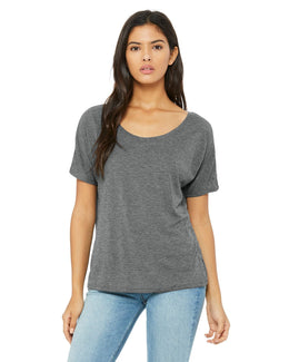 Bella+Canvas Ladies Slouchy T-Shirt 8816 | Grey Triblend - Front
