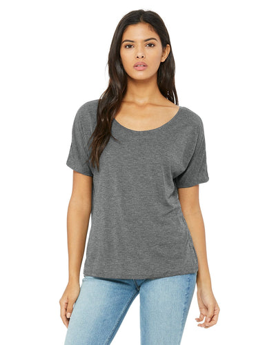 Bella+Canvas Ladies Slouchy T-Shirt 8816 | Grey Triblend - Front