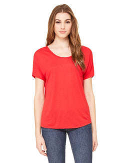 Bella+Canvas Ladies Slouchy T-Shirt 8816 | Red - Front