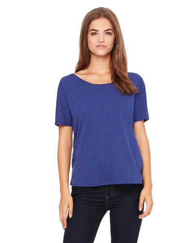 Bella+Canvas Ladies Slouchy T-Shirt 8816 | Navy Triblend - Front