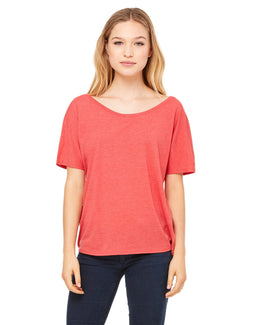 Bella+Canvas Ladies Slouchy T-Shirt 8816 | Red Triblend - Front