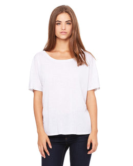 Bella+Canvas Ladies Slouchy T-Shirt 8816 | Wht Fleck Trbd - Front