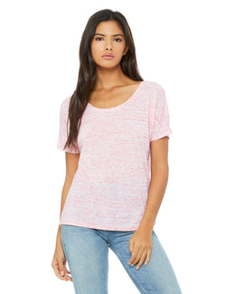 Bella+Canvas Ladies Slouchy T-Shirt 8816 | Red Marble - Front