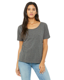 Bella+Canvas Ladies Slouchy T-Shirt 8816 | Dp Hthr Speckled - Front