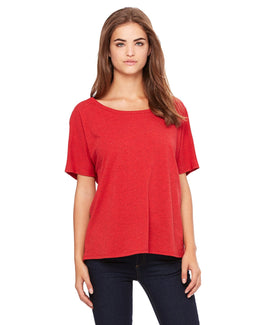 Bella+Canvas Ladies Slouchy T-Shirt 8816 | Red Speckled - Front