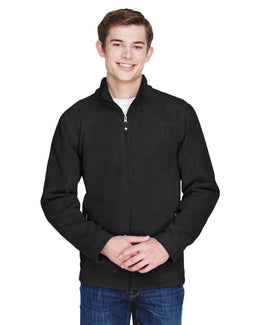 North End Voyage Mens Tall Fleece Jacket 88172T | Black - Front