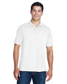 Core 365 Origin Mens Tall Performance Pique Polo Shirt 88181T | White - Front