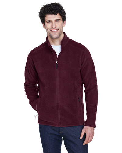 Core 365 Journey Mens Full-Zip Fleece Jacket 88190 | Burgundy - Front