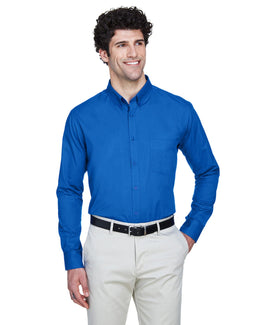Core 365 Operate Mens Long Sleeve Twill Shirt 88193 | True Royal - Front