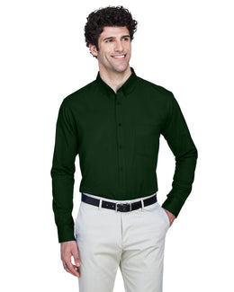 Core 365 Operate Mens Long Sleeve Twill Shirt 88193 | Forest - Front