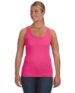 Anvil Ladies Lightweight Tank 882L | Hot Pink - Front