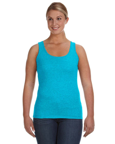 Anvil Ladies Lightweight Tank 882L | Caribbean Blue - Front