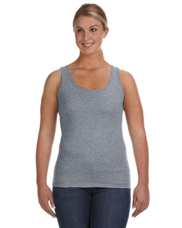Anvil Ladies Lightweight Tank 882L | Heather Graphite - Front