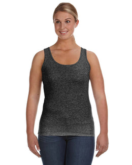 Anvil Ladies Lightweight Tank 882L | Heather Dk Grey - Front