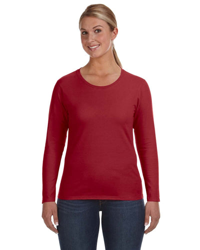 Anvil Ladies Lightweight Long Sleeve T-Shirt 884L | Independence Red - Front
