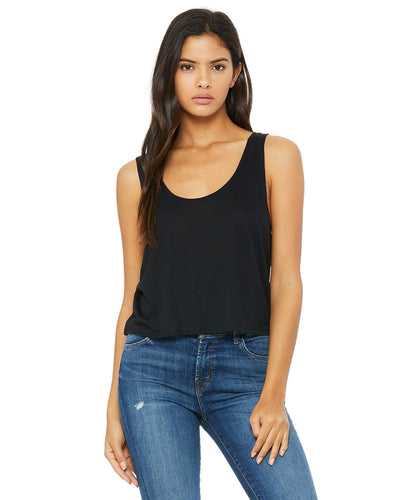 Bella+Canvas Ladies Boxy Tank 8880 | Black - Front
