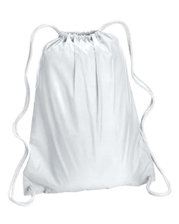 Liberty Bags Large Drawstring Backpack 8882 | White - Front