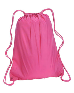 Liberty Bags Large Drawstring Backpack 8882 | Hot Pink - Front