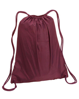 Liberty Bags Large Drawstring Backpack 8882 | Maroon - Front