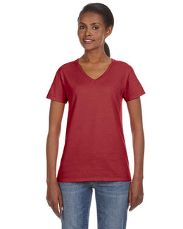 Anvil Ladies Lightweight V-Neck T-Shirt 88VL | Independence Red - Front