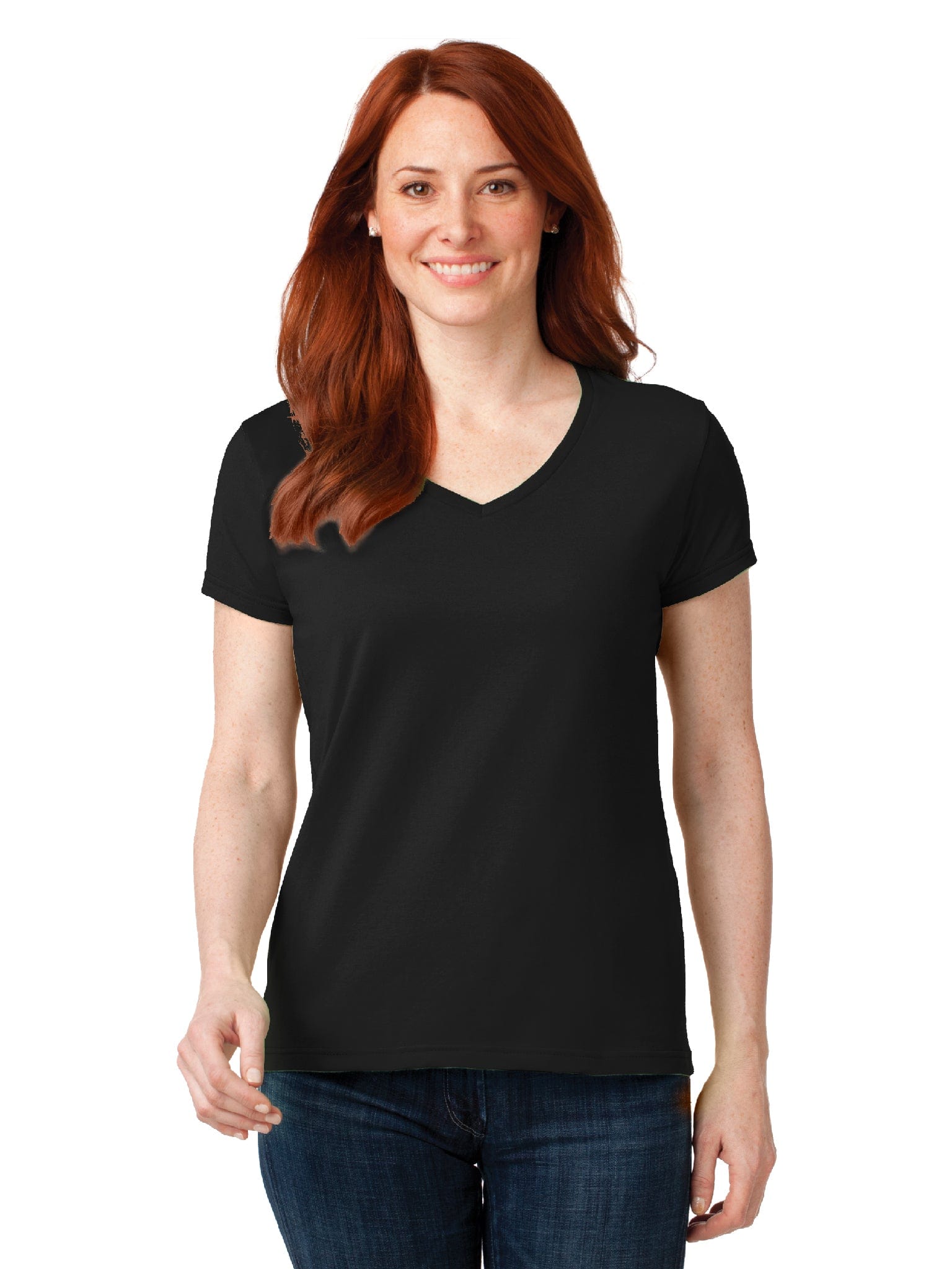 anvil v neck ladies