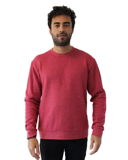 Next Level Apparel Unisex Malibu Pullover Sweatshirt 9002NL | Heather Cardinal - Front