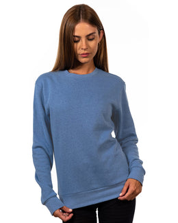 Next Level Apparel Unisex Malibu Pullover Sweatshirt 9002NL | Heather Bay Blue - Front