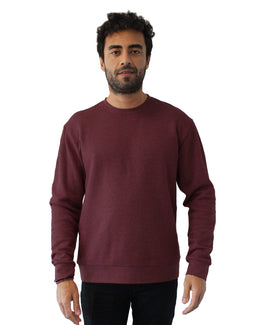 Next Level Apparel Unisex Malibu Pullover Sweatshirt 9002NL | Heather Maroon - Front